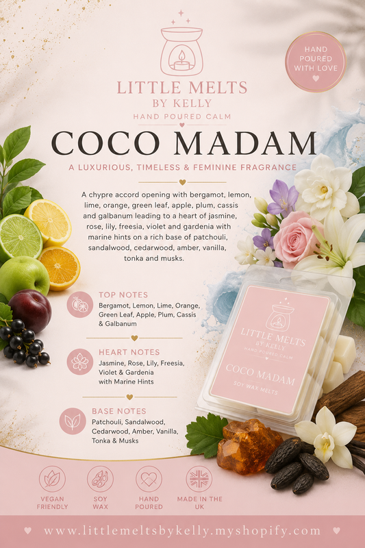 Coco madam wax melt (6 heart clamshell )
