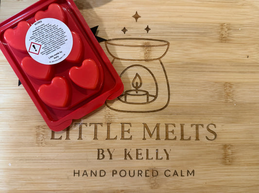 Roses wax melt (6 heart clamshell )