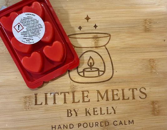 Lemon Zing wax melt (6 heart clamshell )